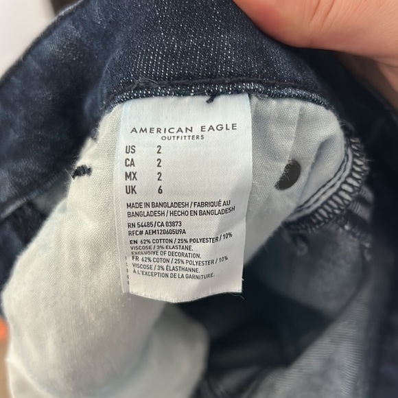 Used Dark Blue Super Hi-Rise Shorties Size 2 - Picture 4 of 5